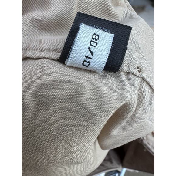 Y2K VTG EXPRESS Tan Cargo Carpenter Mini Micro Skirt Sz 8 GRUNGE STREETWEAR READ - Picture 5 of 11